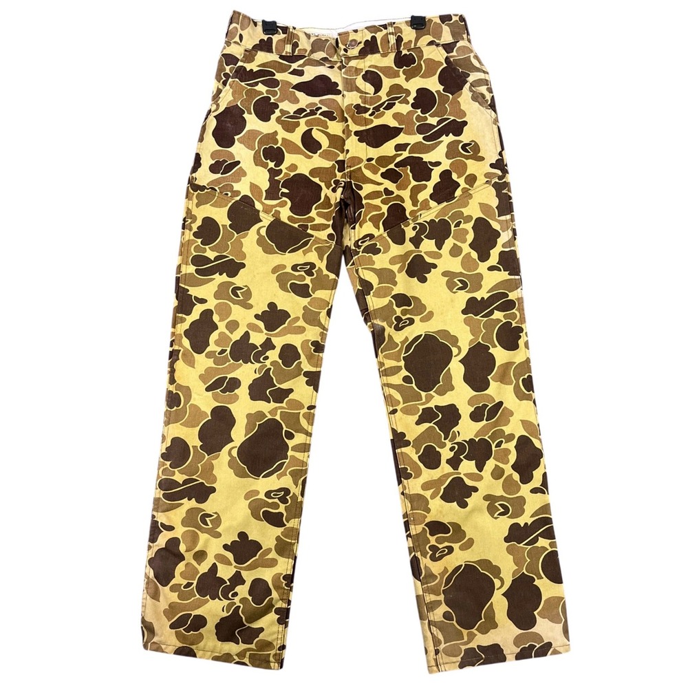 Vintage RedHead Bone-Dry Hunting Pants Mens 36x31 Duck Camo Reinforced Seat